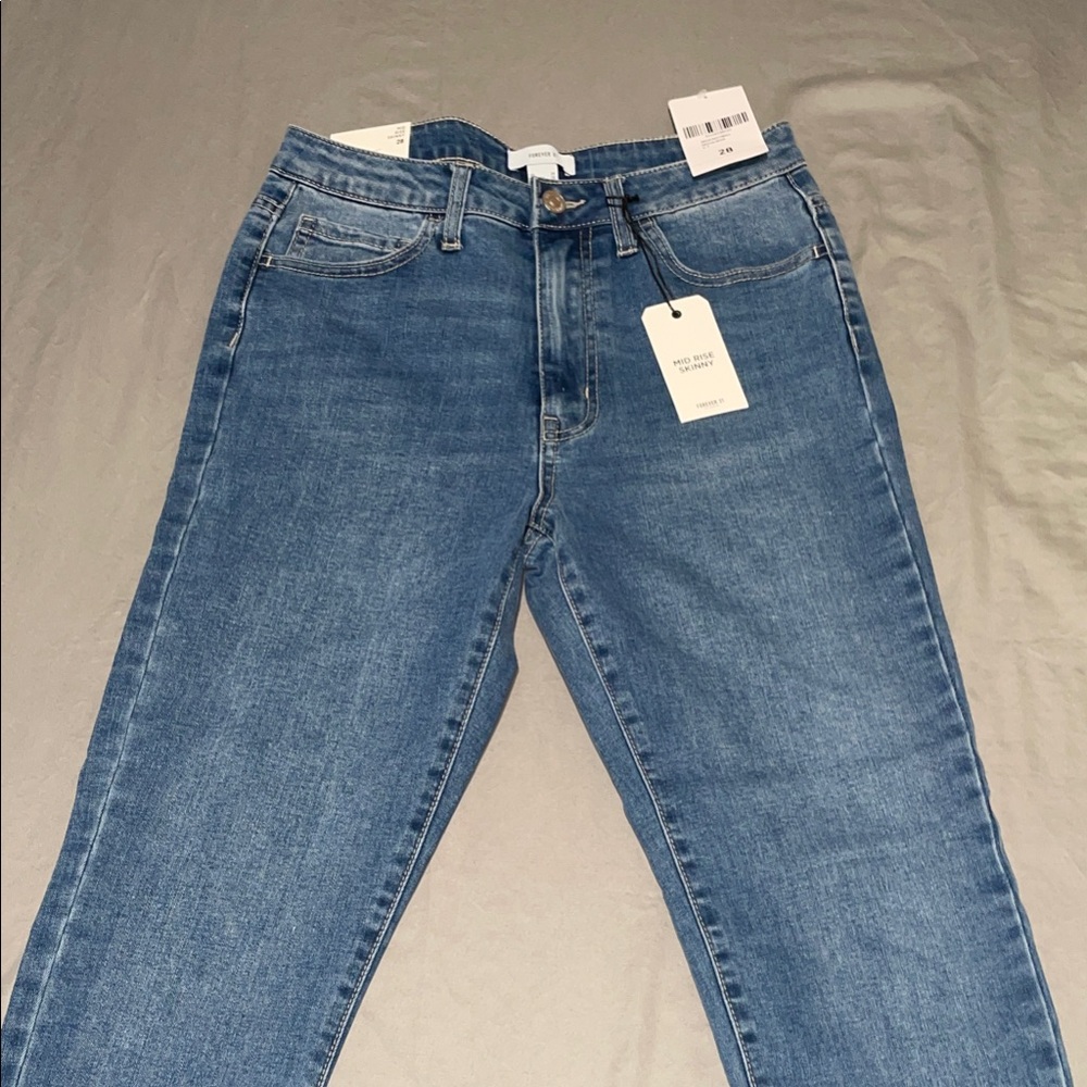 Forever 21 Women's Blue Skinny Jeans